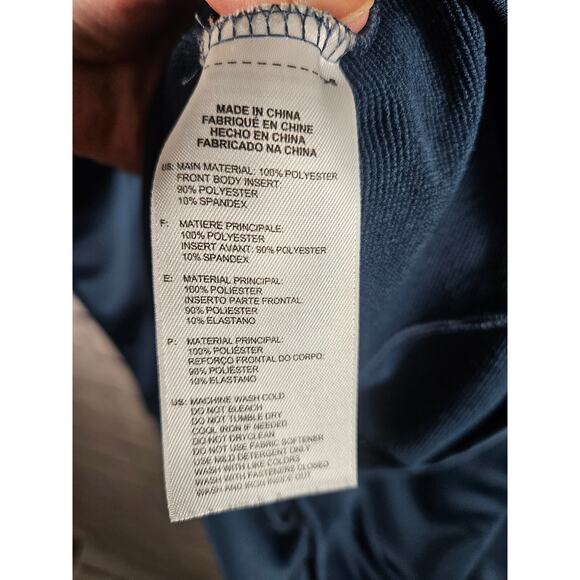 Adidas A198 Men's Space Dyed Full Zip Jacket Rich Blue Large - Picture 2 of 9